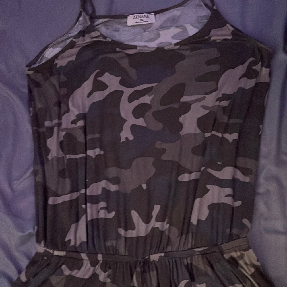 XL Camouflage Spaghetti, Strap Romper, Boutique Clothing, Summer Wear